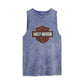 Canotta Harley-Davidson® da donna originale Chrome Warrior Vintage Wash Muscle - Grigio Blu