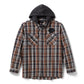 Camicia da uomo vintage a maniche lunghe con cappuccio