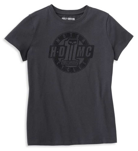 Maglietta grafica a maniche corte Harley-Davidson® HDMC #1 da donna - Grigio