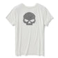 Maglia a V Willie G Skull Bling da donna - Cloud Dancer