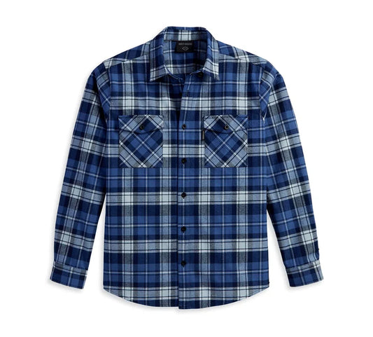 Camicia di flanella Essence da uomo - Plaid blu