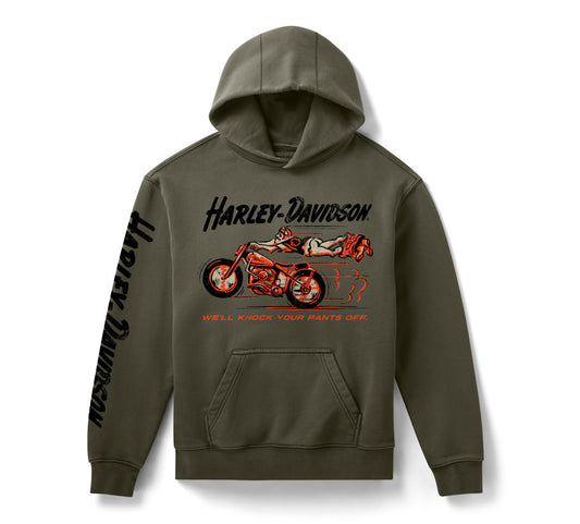 Felpa con cappuccio in pile H-D Knock Your Pants Off da uomo