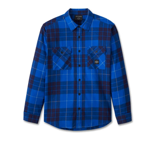 Camicia Essence da uomo - Plaid blu