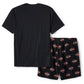 Set di pantaloncini da pigiama Harley-Davidson con stampa Bar & Shield, neri
