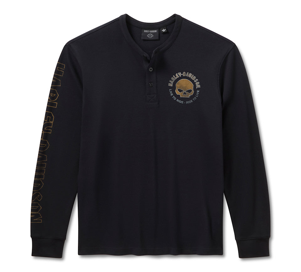 Maglia termica Henley da uomo Willie G Dark Custom