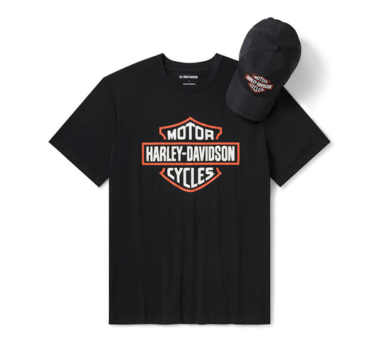 Set regalo da uomo con cappellino e t-shirt Bar & Shield