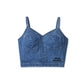Top bustier blu freddo da donna
