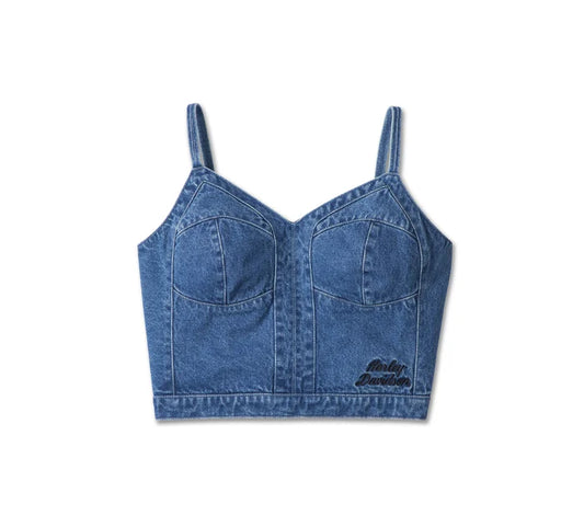 Top bustier blu freddo da donna
