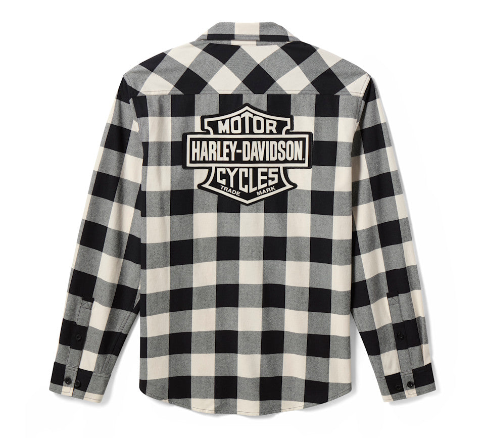 Men's H-D American Classic Buffalo Check Flannel - Birch & Harley Black