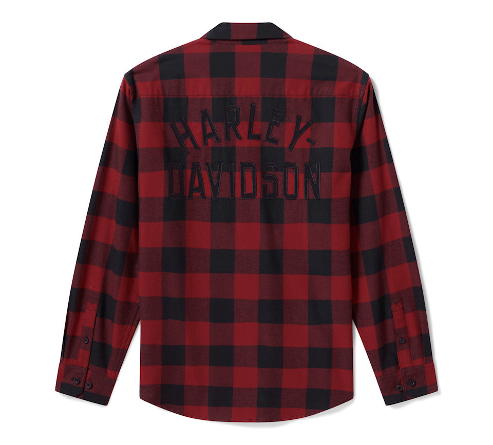Camicia da uomo H-D Essential Buffalo Check in tessuto