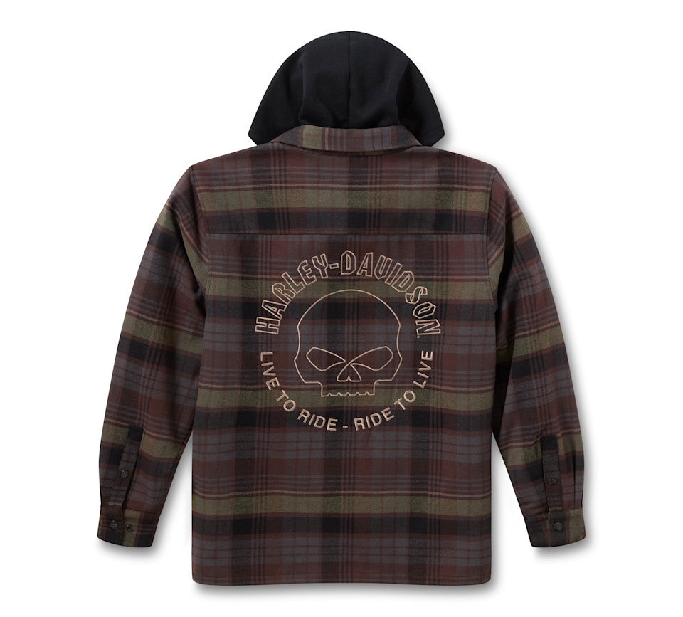 Giacca-camicia con cappuccio personalizzata Willie G Dark da uomo
