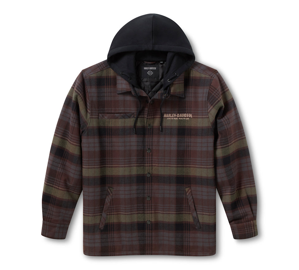 Giacca-camicia con cappuccio personalizzata Willie G Dark da uomo