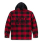 Giacca-camicia con cappuccio da uomo Traveler - Plaid - Deep Red & Harley Black