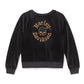 Maglia girocollo da donna Willie G Skull in velluto