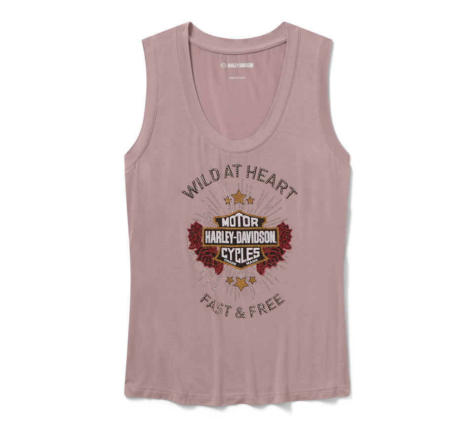 Canotta da donna Bling Iron Rose - Dusty Mauve