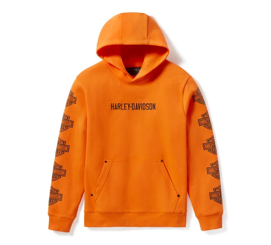 Felpa pullover Essential Bar & Shield da uomo - Harley Orange