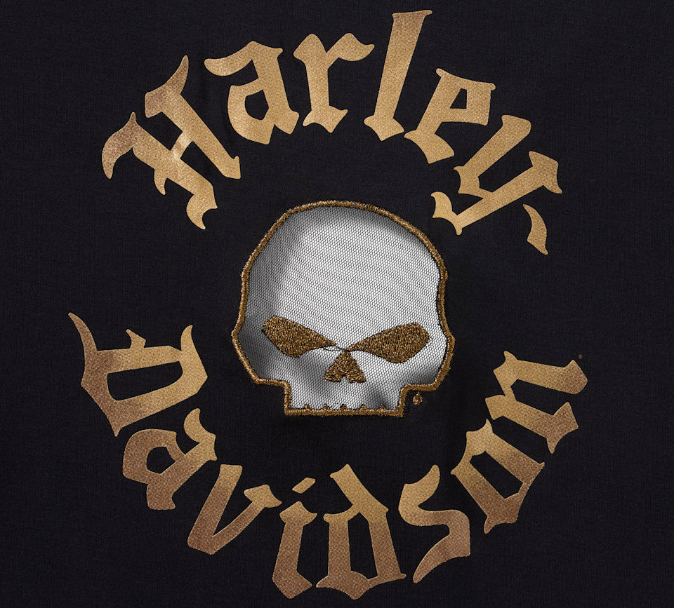Maglietta da donna con scollo a V Willie G Skull