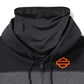 Felpa con cappuccio e zip Harley-Davidson HD Tech Gaiter nera/grigia