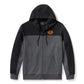Felpa con cappuccio e zip Harley-Davidson HD Tech Gaiter nera/grigia
