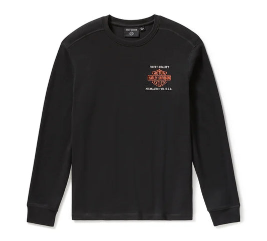 Maglia termica a maniche lunghe Parts & Service da uomo - Harley Black