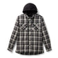 Camicia a maniche lunghe con cappuccio a quadri da uomo