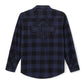 Flanella Bar & Shield Buffalo Check da uomo - Plaid - Mood Indigo/Harley Black