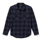 Flanella Bar & Shield Buffalo Check da uomo - Plaid - Mood Indigo/Harley Black