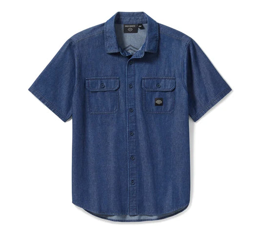 Camicia Bar & Shield Chambray da uomo