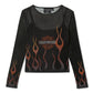 Top in rete Flames For Days da donna - Harley Black