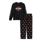 Harley-Davidson Pigiama da uomo Bar & Shield Manica lunga nero
