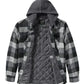 Giacca a quadri con cappuccio Harley-Davidson Traveler grigia
