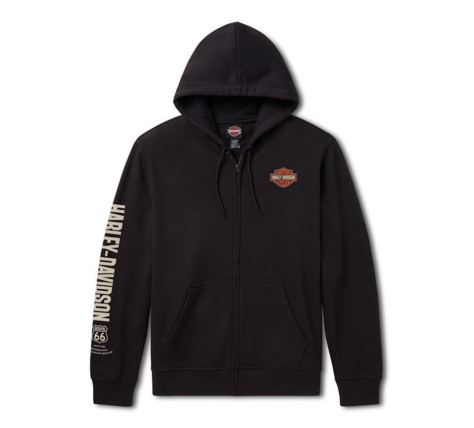 Felpa con cappuccio e zip intera HD Route 66 Anniversary