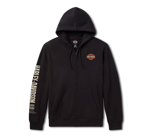 Felpa con cappuccio e zip intera HD Route 66 Anniversary