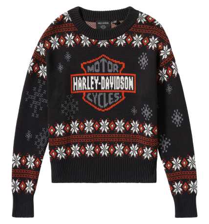 Maglione da donna Harley-Davidson Holiday nero