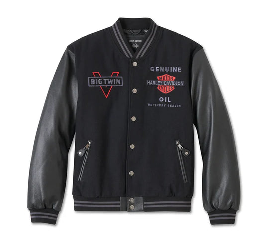 giacca in pelle V-Twin Varsity