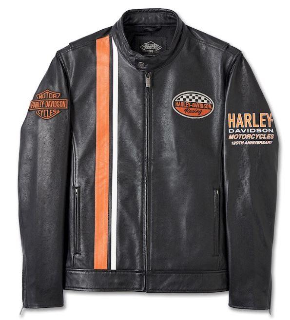 Giacca in pelle Harley-Davidson 120° anniversario nera