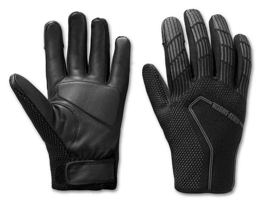 Guanti da moto Harley-Davidson® Dyna Knit a dita intere da uomo, neri