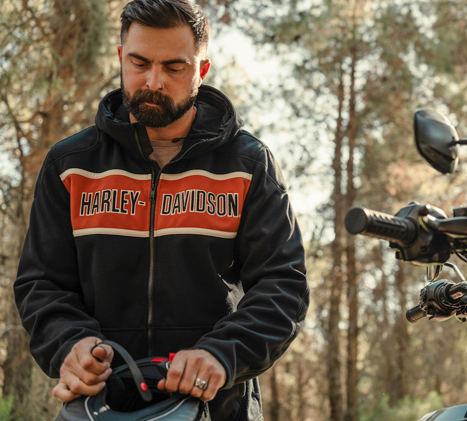 Felpa da motociclismo con cappuccio H-D Trenton Deflector 2.0 da uomo