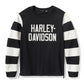 Felpa da equitazione Harley-Davidson Crew Riding Breakout Deflector nera/bianca
