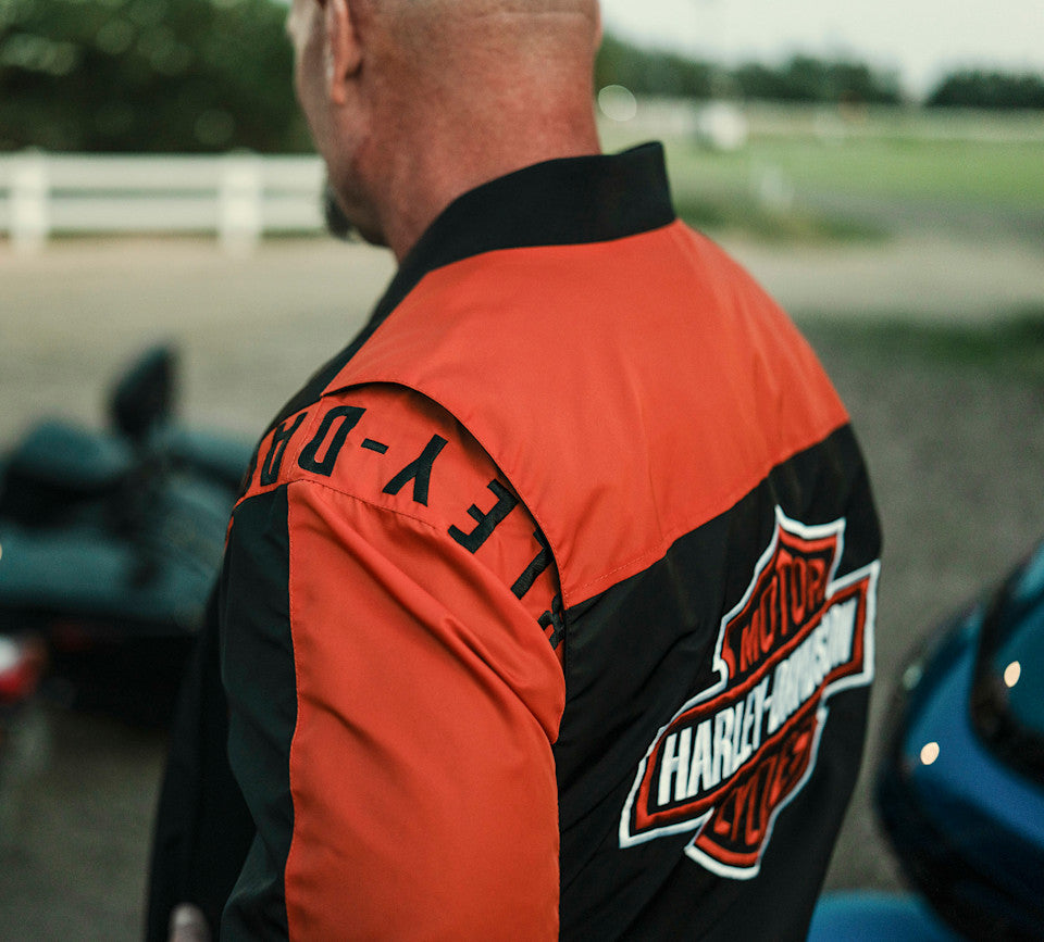 Giubbotto bomber in nylon H-D Mainstreet da uomo
