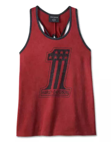 Canotta da donna Harley-Davidson National Anthem Twist rossa