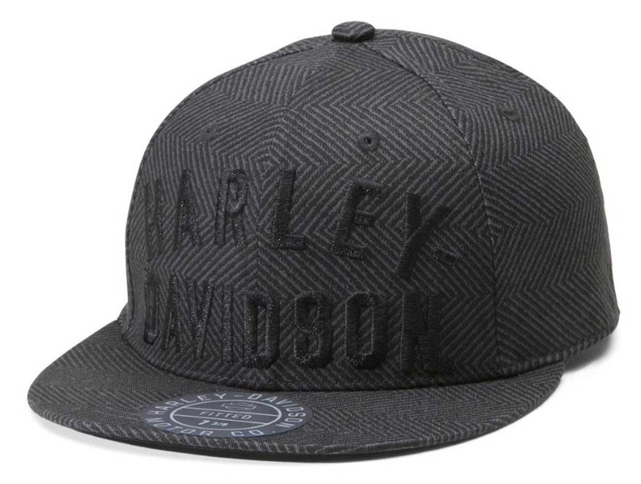 Cappellino da baseball Harley-Davidson® da uomo Staple Novelty Herringbone - Nero
