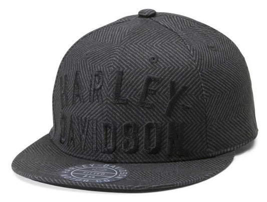 Cappellino da baseball Harley-Davidson® da uomo Staple Novelty Herringbone - Nero