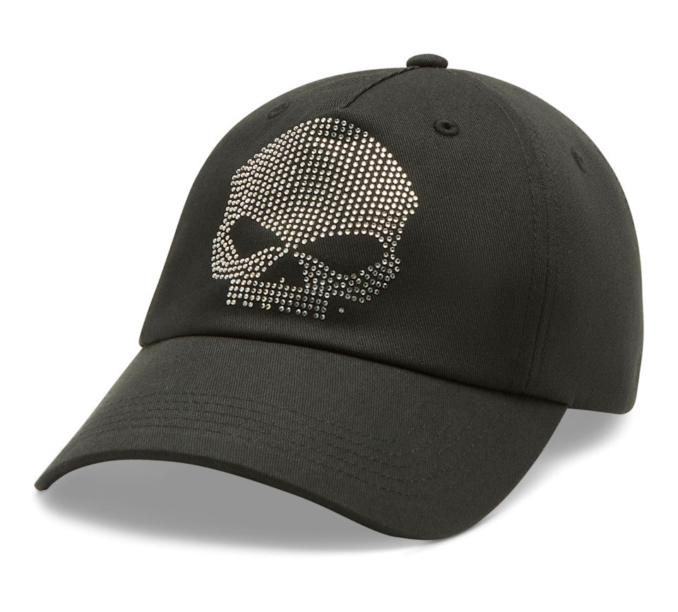 Cappellino da baseball Willie G Bling Skull da donna - Harley Black.