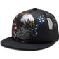 Cappellino da camionista da uomo con stelle e strisce e aquila