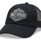Cappellino da camionista da donna Harley-Davidson con logo Bling Bar & Shield nero