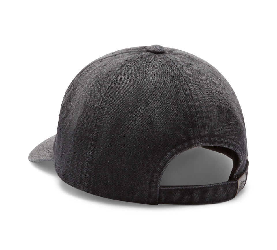 Cappellino da donna con dettagli scintillanti e chiusura posteriore regolabile