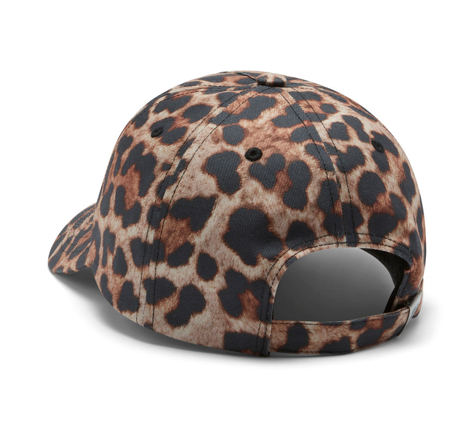 Cappellino da donna HD American Classic con stampa leopardata e cinturino regolabile