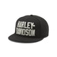 Cappellino da baseball Harley-Davidson con scritta "Block Font Switchback" nero
