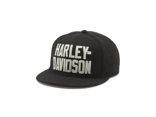 Cappellino da baseball Harley-Davidson con scritta "Block Font Switchback" nero